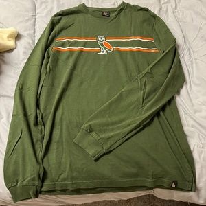 OVO - OVO CHEST STRIPE LONGSLEEVE - MILITARY GREEN  Large